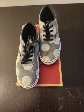 Vans Gray Polka Dot Canvas Platform Sneakers